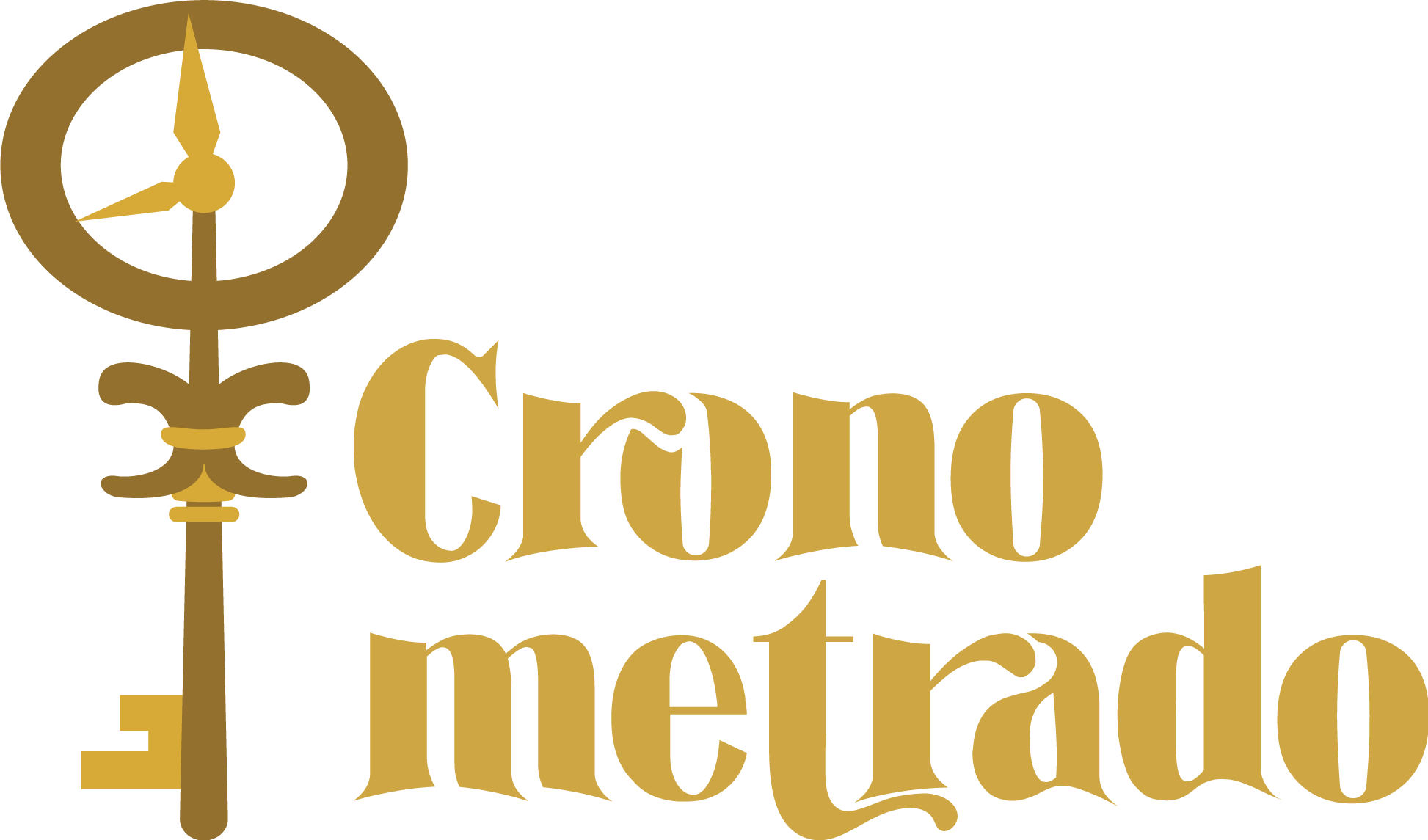 Logo da empresa com uma chave e o nome cronometrados